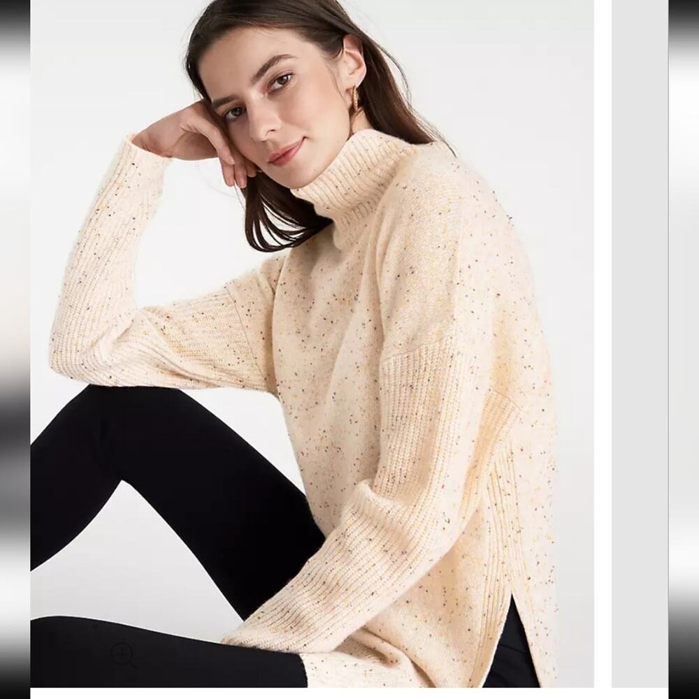 Cashmere Ann Taylor Turtleneck Tunic Sweater Size Large Sustainable